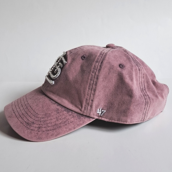 STL Cardinals baseball hat 🩷 pink acid wash faux diamond crystals - Picture 3 of 10